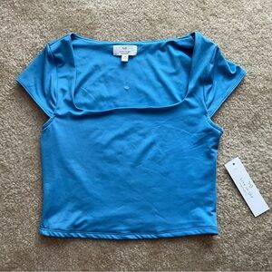 Live In The Moment Blue Top Size Medium NWT